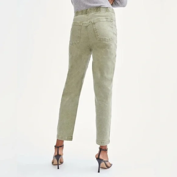 7 for all Mankind Light Olive Green Jogger Slim Fit Jeans Sz 29 - Picture 2 of 16